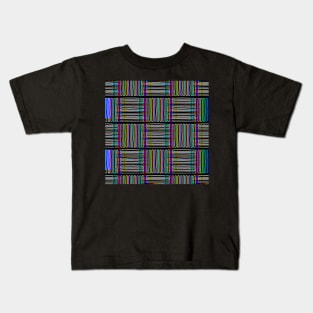 Glitched Lines Pattern Kids T-Shirt